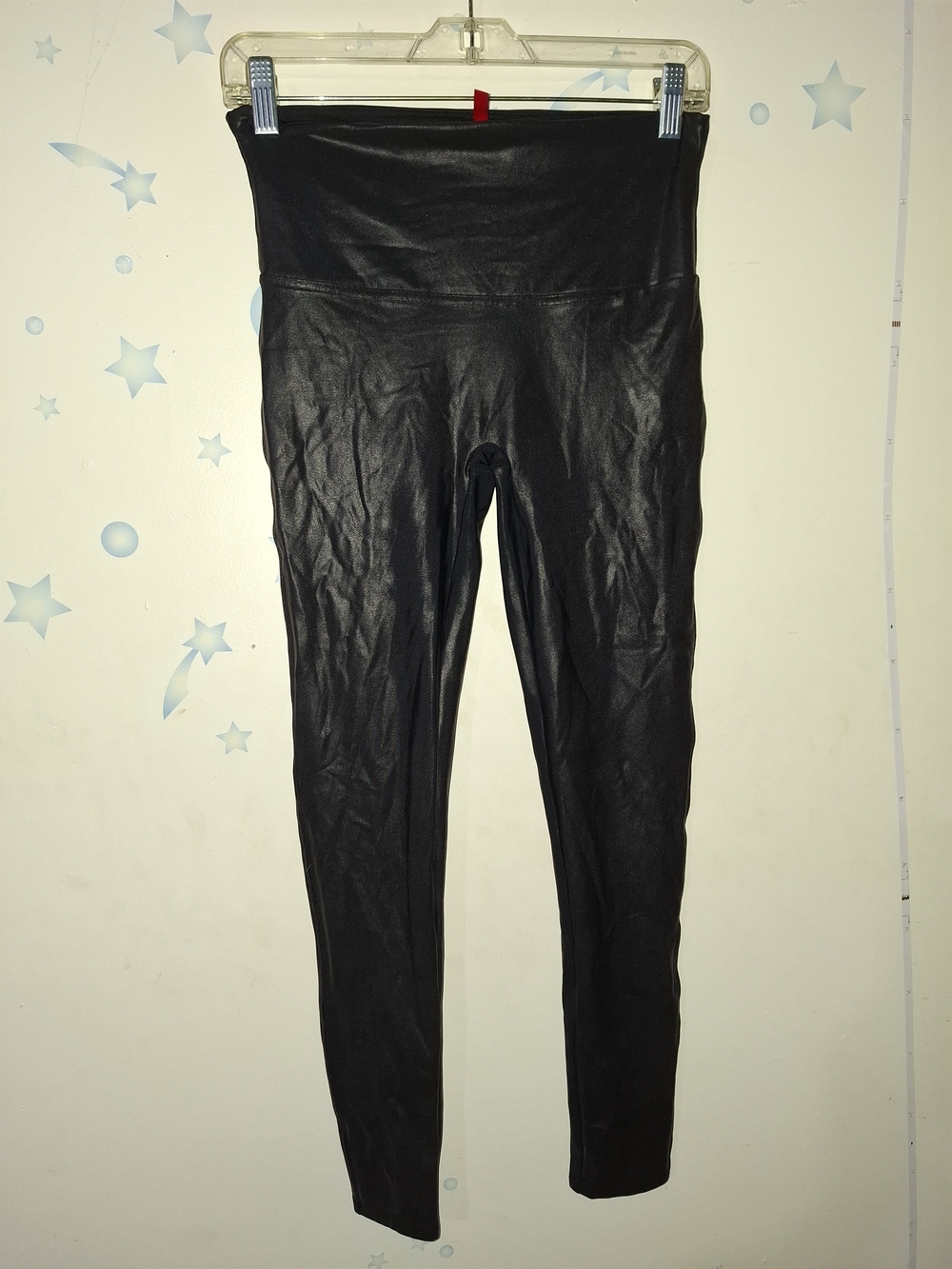 SPANX Black Faux Leather High-Waist Leggings